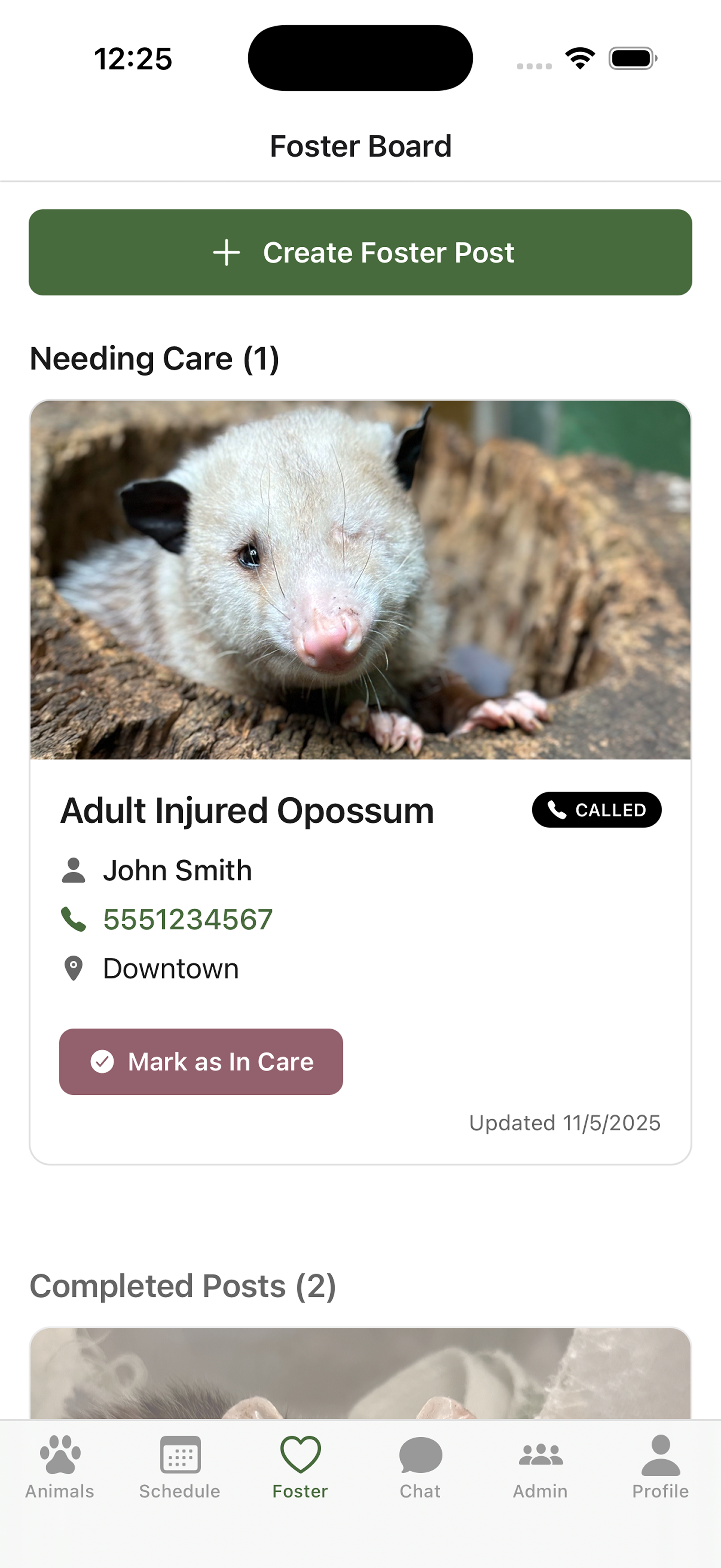 Bramble Mobile App - Schedule